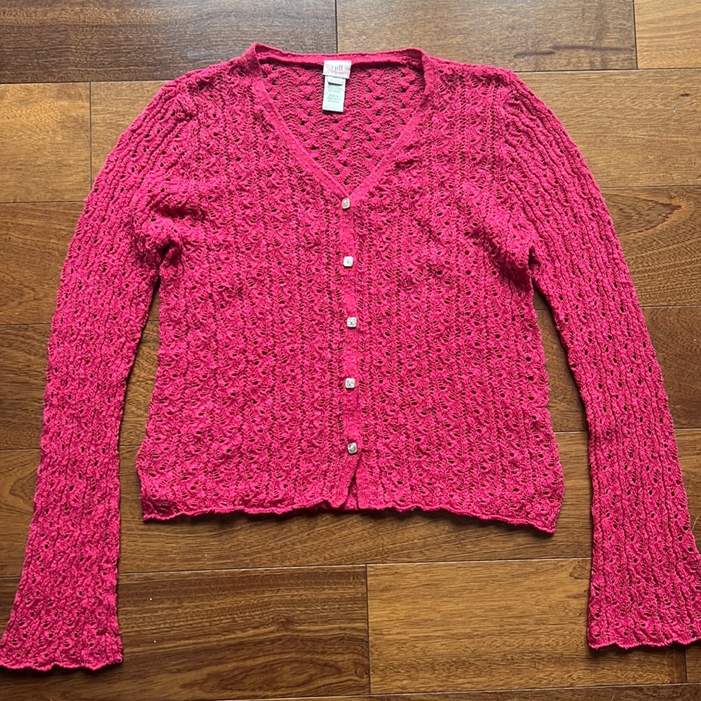 J. Jill Vintage Cropped Knit Cardigan